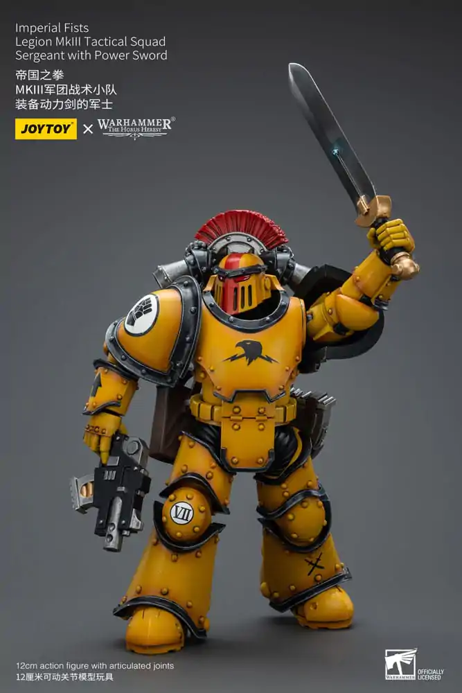 Warhammer The Horus Heresy Akčná figúrka 1/18 Imperial Fists Legion MkIII Tactical Squad Sergeant s Power Sword 12 cm produktová fotografia