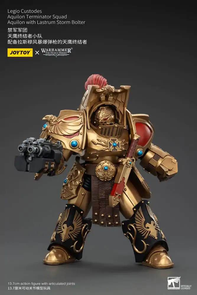 Warhammer The Horus Heresy Akčná figúrka 1/18 Legio Custodes Aquilon Terminator Squad Aquilon s Lastrum Storm Bolter 14 cm produktová fotografia