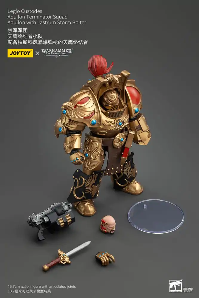 Warhammer The Horus Heresy Akčná figúrka 1/18 Legio Custodes Aquilon Terminator Squad Aquilon s Lastrum Storm Bolter 14 cm produktová fotografia