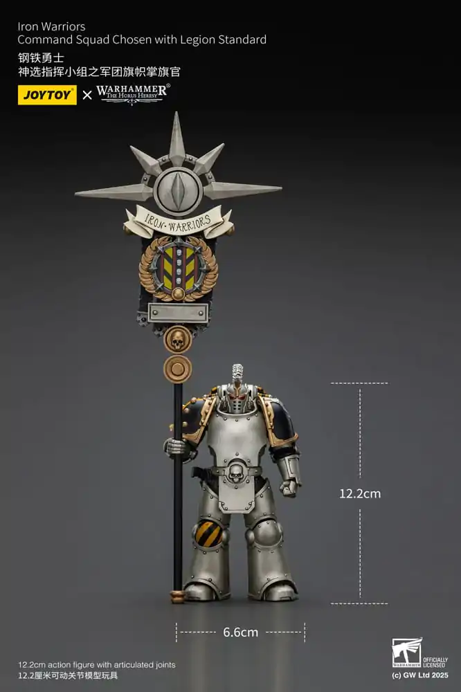 Warhammer The Horus Heresy Akčná figúrka 1/18 lron Warriors Command Squad Chosen with Legion Standard 12 cm produktová fotografia
