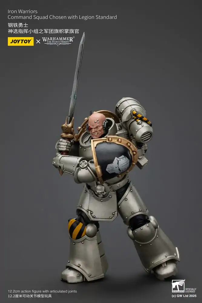 Warhammer The Horus Heresy Akčná figúrka 1/18 lron Warriors Command Squad Chosen with Legion Standard 12 cm produktová fotografia