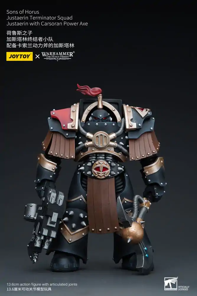 Warhammer The Horus Heresy Akčná figúrka 1/18 Sons of Horus Justaerin Terminator Squad Justaerin s Carsoran Power Axe 12 cm termékfotó