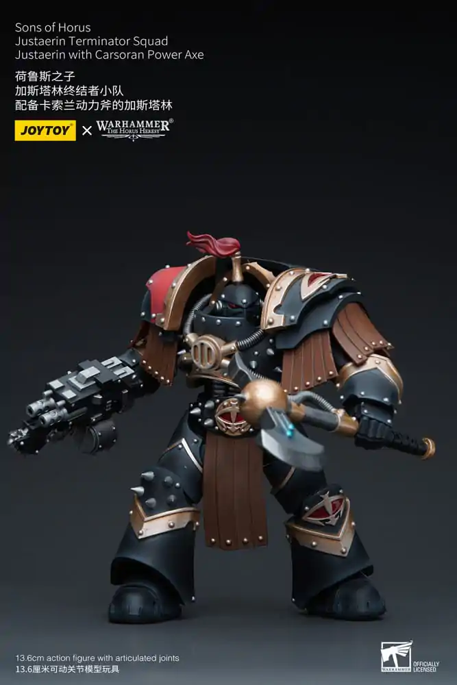 Warhammer The Horus Heresy Akčná figúrka 1/18 Sons of Horus Justaerin Terminator Squad Justaerin s Carsoran Power Axe 12 cm termékfotó