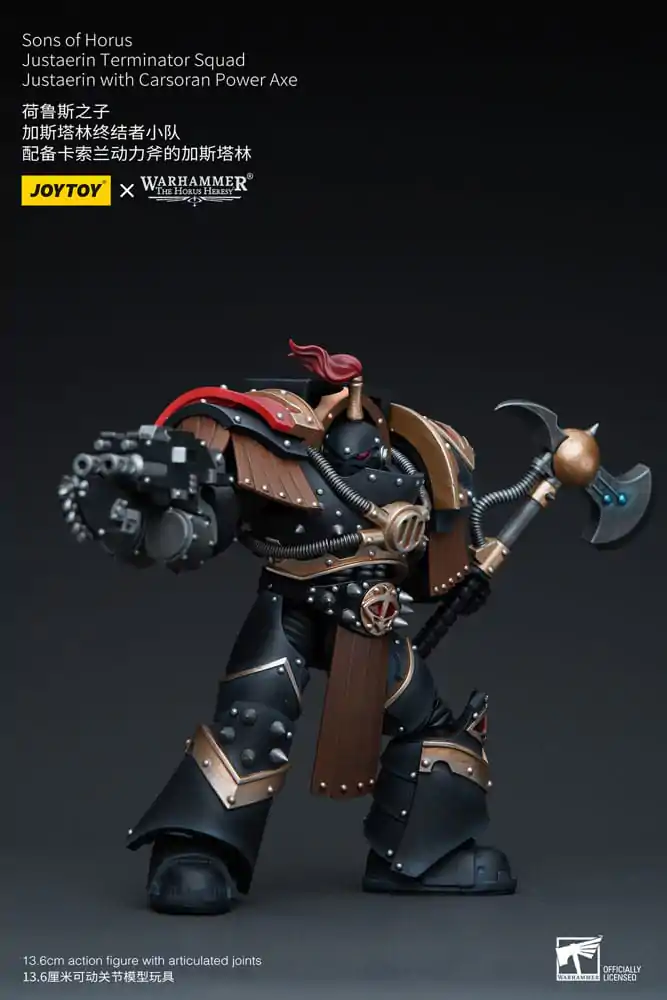 Warhammer The Horus Heresy Akčná figúrka 1/18 Sons of Horus Justaerin Terminator Squad Justaerin s Carsoran Power Axe 12 cm termékfotó