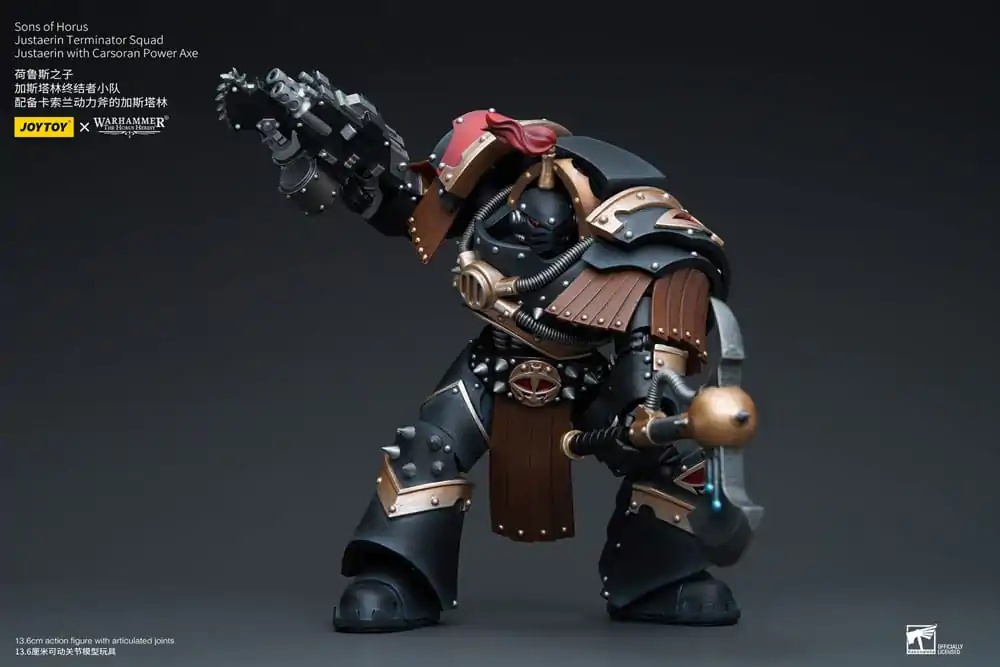 Warhammer The Horus Heresy Akčná figúrka 1/18 Sons of Horus Justaerin Terminator Squad Justaerin s Carsoran Power Axe 12 cm termékfotó