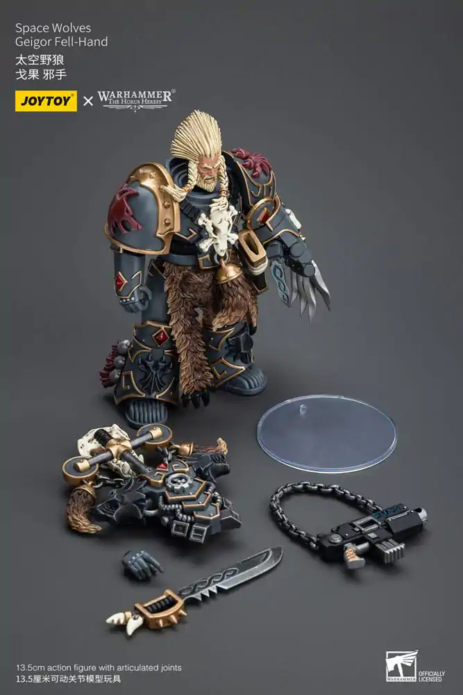 Warhammer The Horus Heresy Action Figure 1/18 Space Wolves Geigor Fell-Hand 12 cm termékfotó