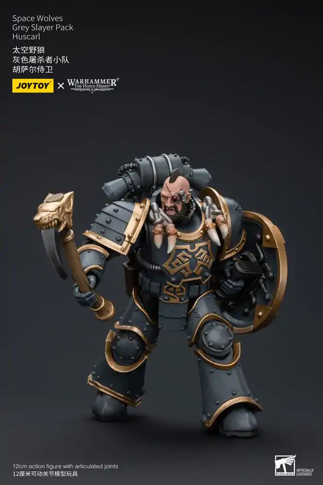 Warhammer The Horus Heresy Akčná figúrka 1/18 Space Wolves Grey Slayer Pack Huscarl 12 cm termékfotó