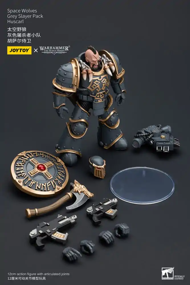 Warhammer The Horus Heresy Akčná figúrka 1/18 Space Wolves Grey Slayer Pack Huscarl 12 cm termékfotó