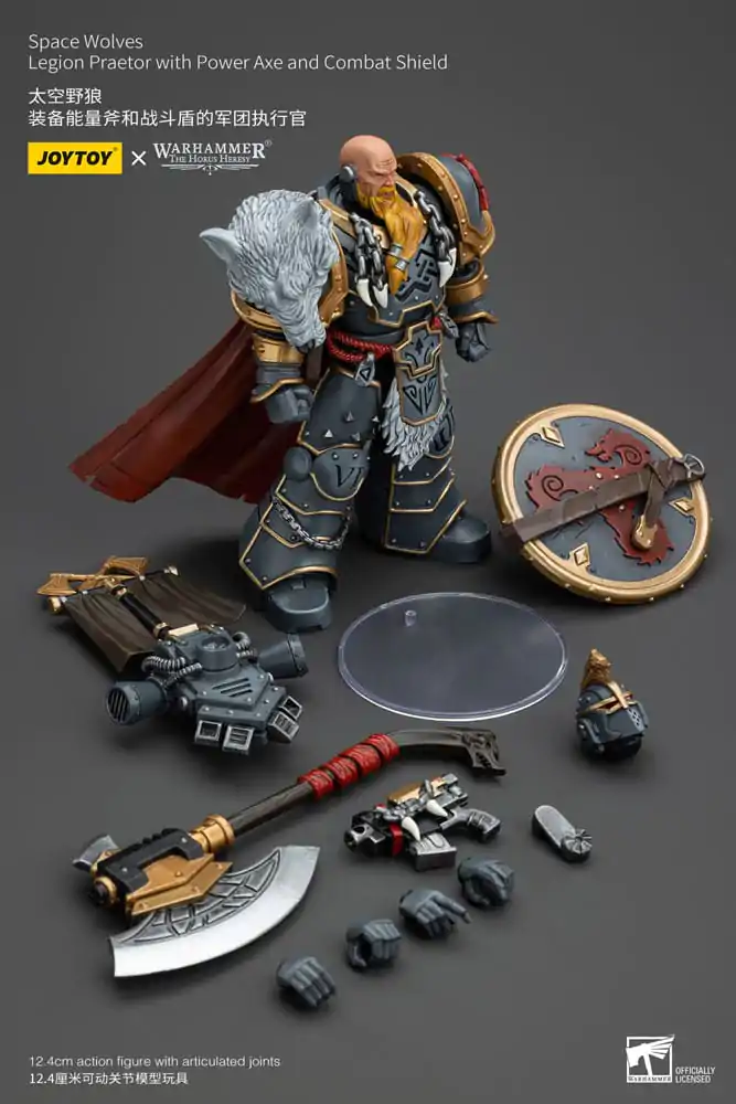 Warhammer The Horus Heresy akčná figúrka 1/18 Space Wolves Legion Praetor with Power Axe and Combat Shield 12 cm termékfotó