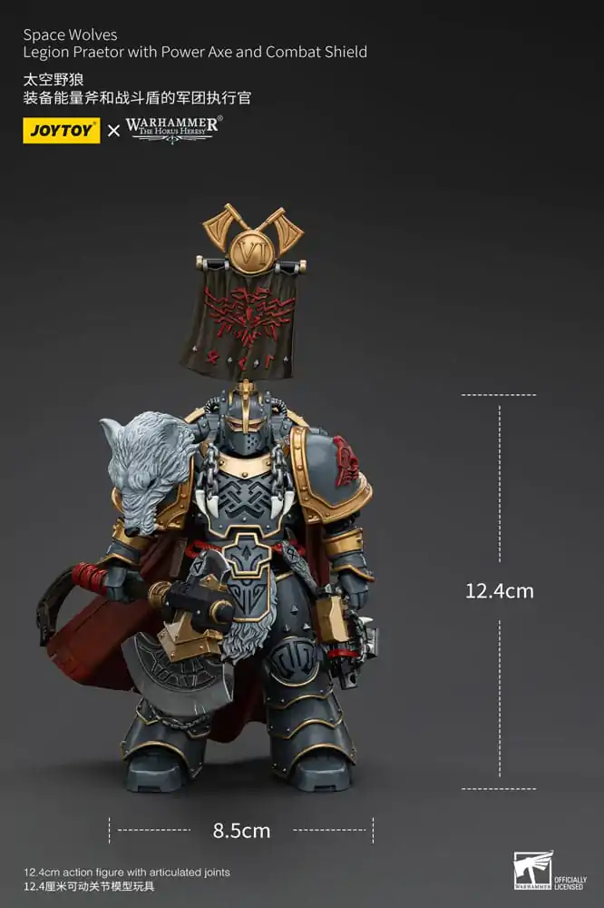 Warhammer The Horus Heresy akčná figúrka 1/18 Space Wolves Legion Praetor with Power Axe and Combat Shield 12 cm termékfotó