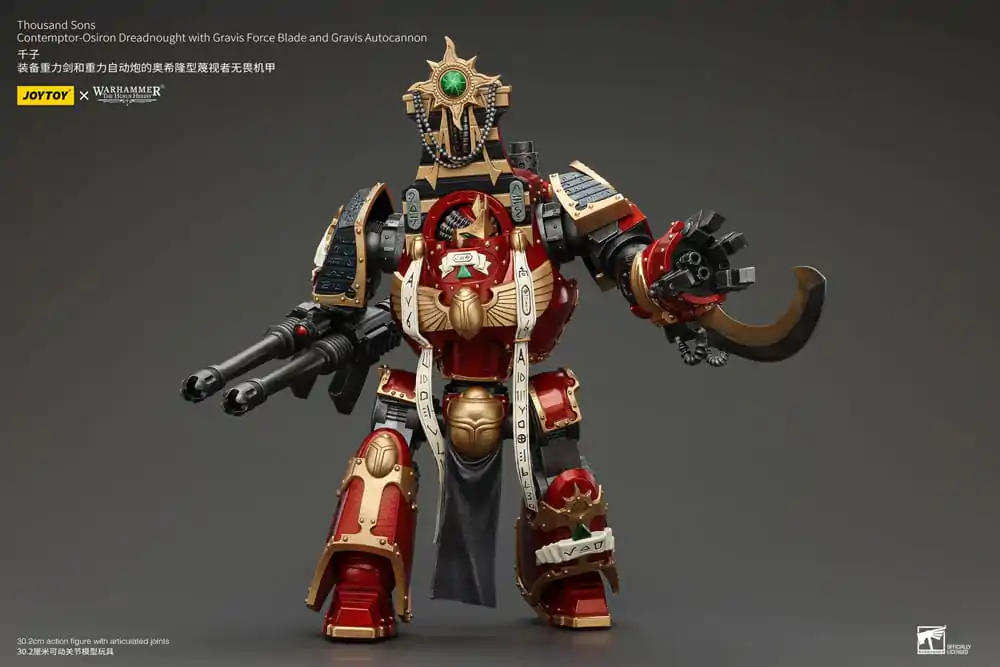 Warhammer The Horus Heresy Akčná figúrka 1/18 Thousand Sons Contemptor-Osiron Dreadnought s Gravis Force Bladeom a Gravis Autocannonom 30 cm termékfotó