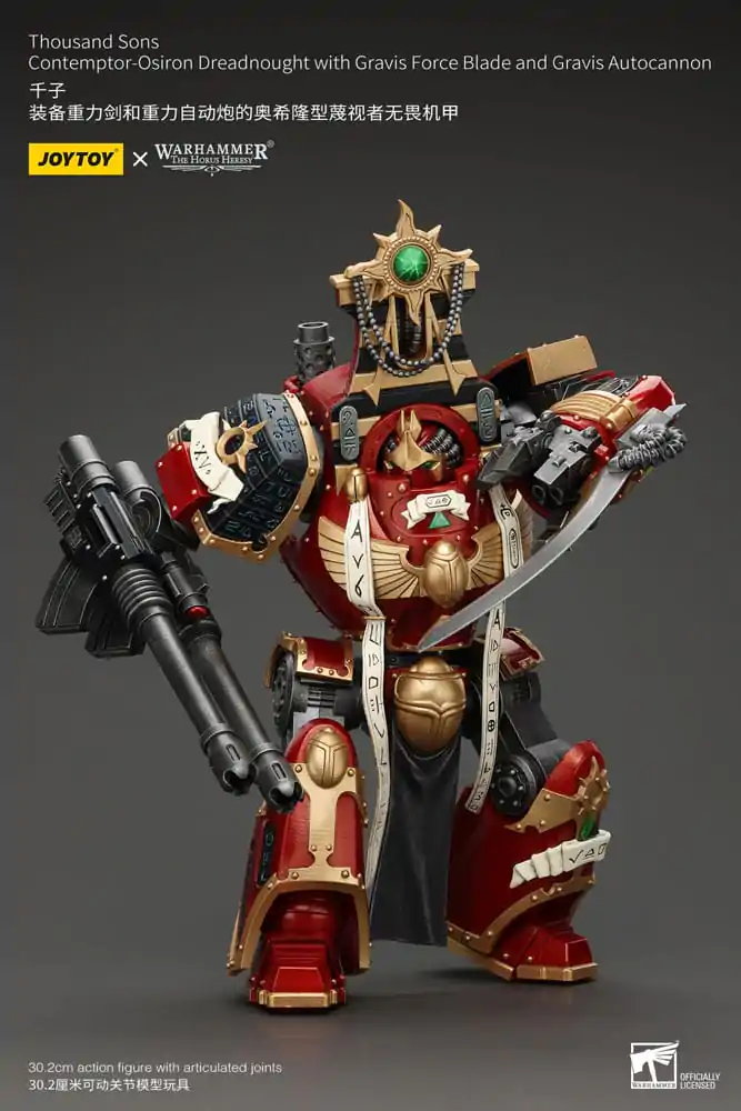 Warhammer The Horus Heresy Akčná figúrka 1/18 Thousand Sons Contemptor-Osiron Dreadnought s Gravis Force Bladeom a Gravis Autocannonom 30 cm termékfotó