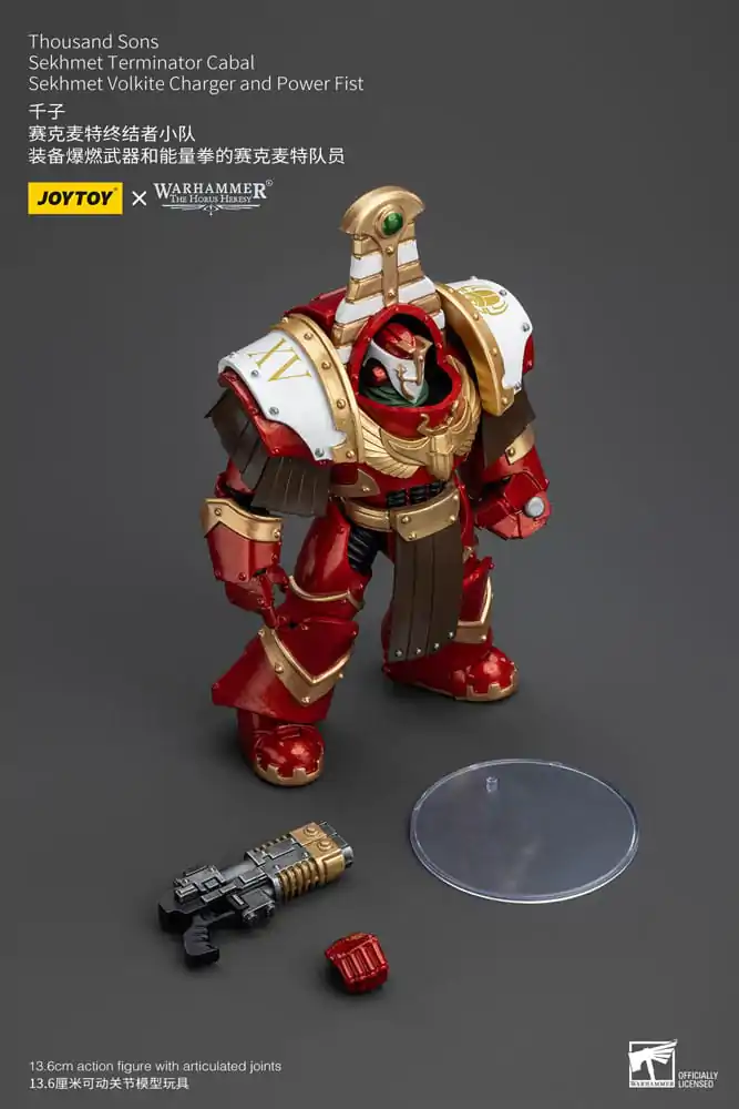 Warhammer The Horus Heresy akčný figúrka 1/18 Thousand Sons Sekhmet Terminator Cabal Sekhmet Volkite Charger a Power Fist 14 cm termékfotó