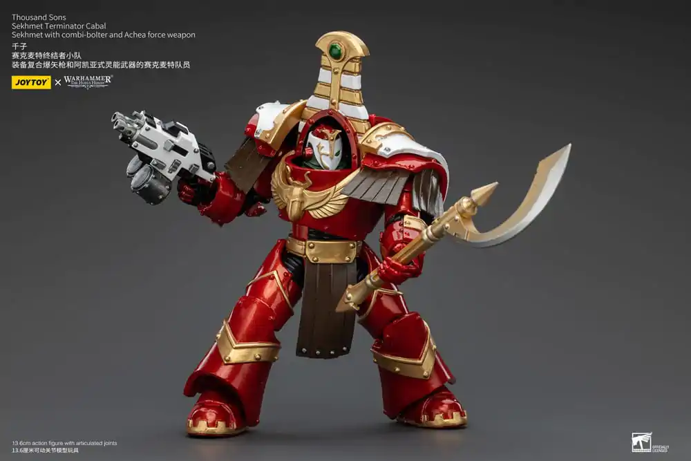 Warhammer The Horus Heresy akčná figúrka 1/18 Thousand Sons Sekhmet Terminátor Kabala Sekhmet s Combi-Bolter-om a Achea Force Weapon fegyverrel 14 cm termékfotó