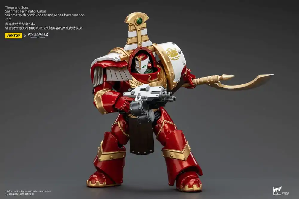 Warhammer The Horus Heresy akčná figúrka 1/18 Thousand Sons Sekhmet Terminátor Kabala Sekhmet s Combi-Bolter-om a Achea Force Weapon fegyverrel 14 cm termékfotó