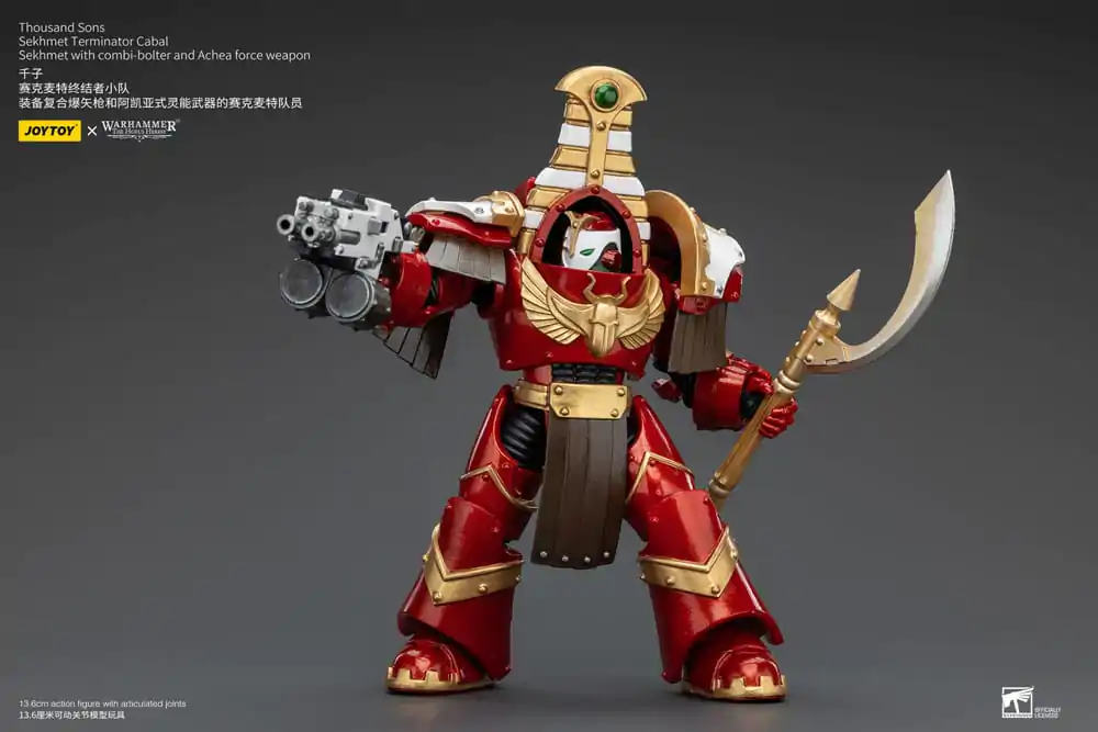 Warhammer The Horus Heresy akčná figúrka 1/18 Thousand Sons Sekhmet Terminátor Kabala Sekhmet s Combi-Bolter-om a Achea Force Weapon fegyverrel 14 cm termékfotó