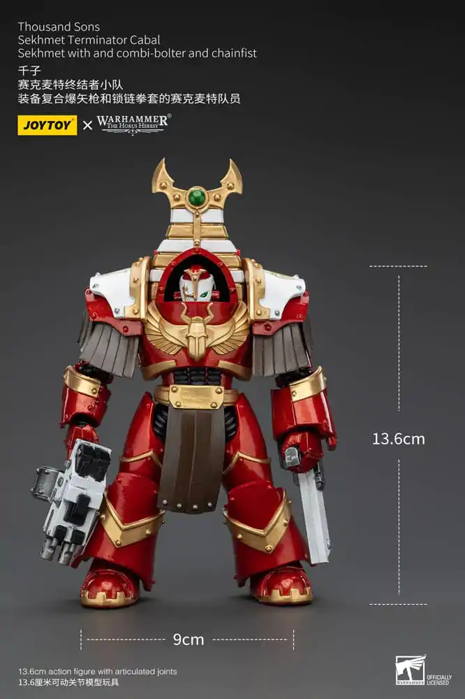 Warhammer The Horus Heresy Akčná figúrka 1/18 Thousand Sons Sekhmet Terminator Cabal Sekhmet s Combi-Bolterom a reťazovou päsťou 14 cm termékfotó