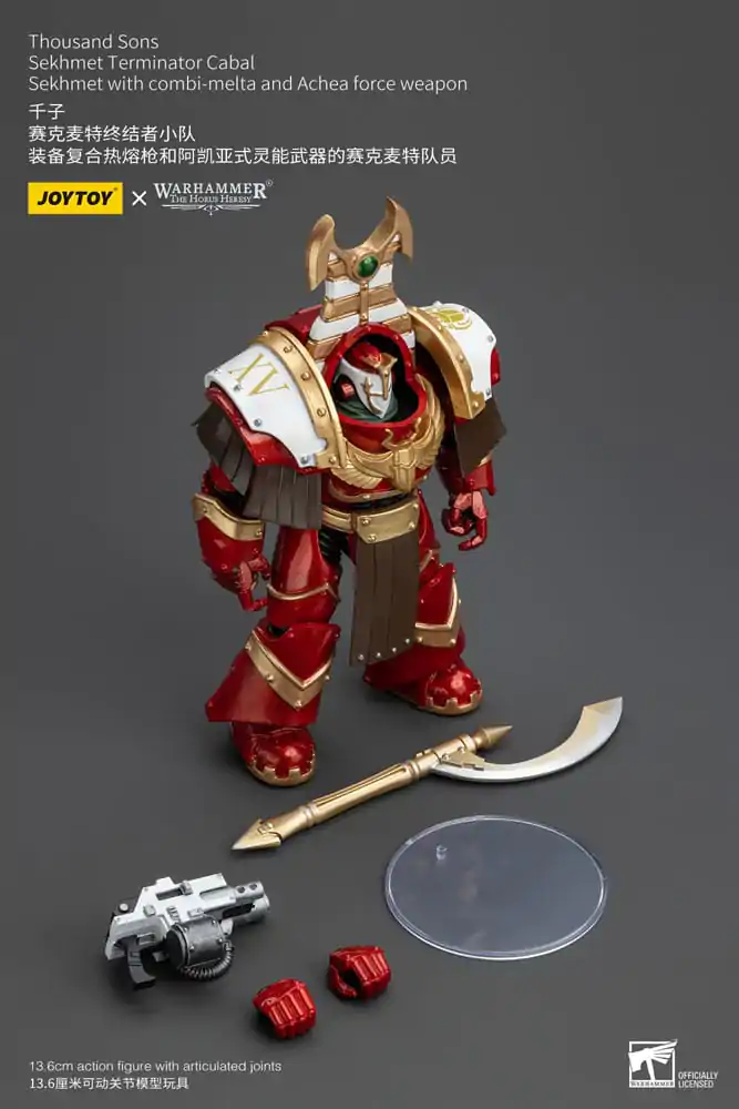 Warhammer The Horus Heresy Akčná figúrka 1/18 Thousand Sons Sekhmet Terminator Cabal Sekhmet s Combi-Melta a Achea Force Weapon 14 cm termékfotó