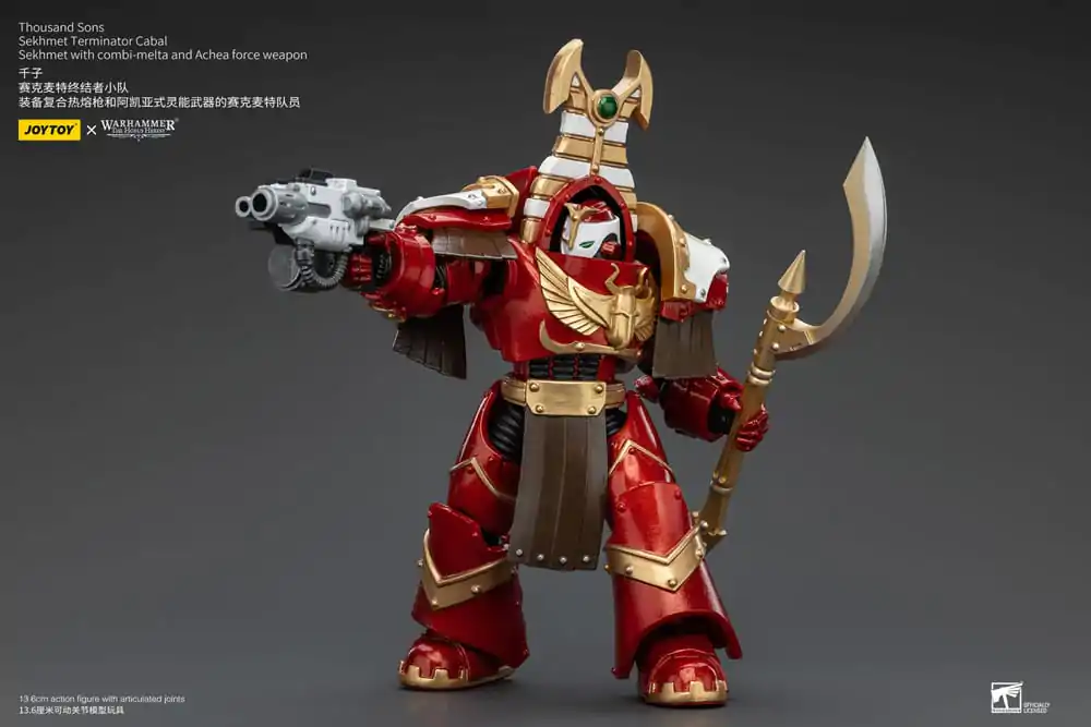 Warhammer The Horus Heresy Akčná figúrka 1/18 Thousand Sons Sekhmet Terminator Cabal Sekhmet s Combi-Melta a Achea Force Weapon 14 cm termékfotó