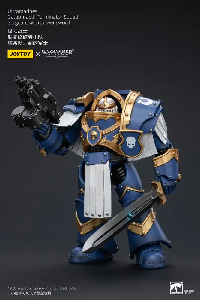 Warhammer The Horus Heresy Akčná figúrka 1/18 Ultramarines Cataphractii Terminator Squad Sergeant s Power Sword 14 cm produktová fotografia