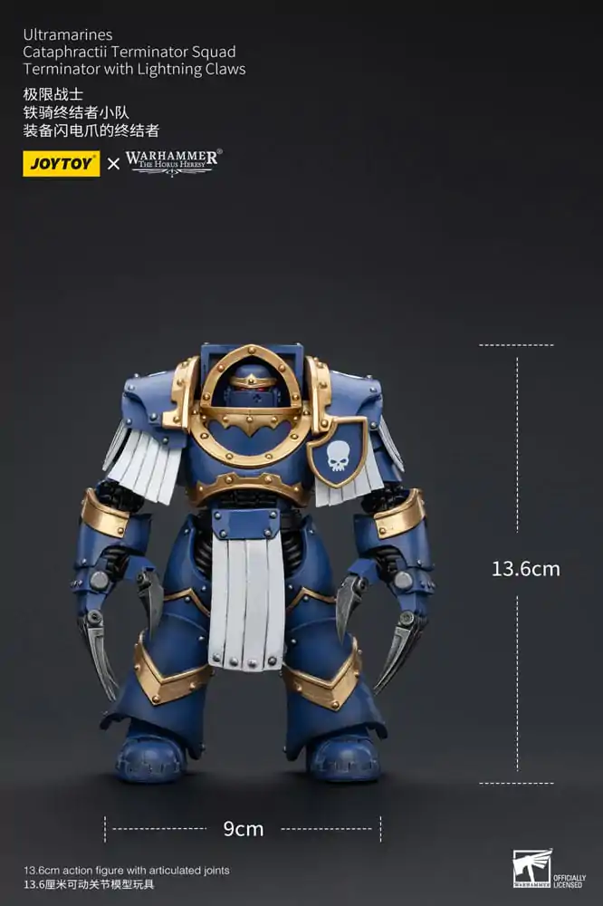 Warhammer The Horus Heresy Akčná figúrka 1/18 Ultramarines Cataphractii Terminator Squad Terminator s Lightning Claws 14 cm produktová fotografia