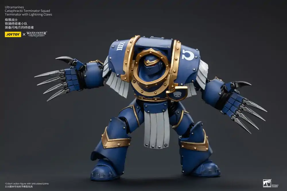 Warhammer The Horus Heresy Akčná figúrka 1/18 Ultramarines Cataphractii Terminator Squad Terminator s Lightning Claws 14 cm produktová fotografia