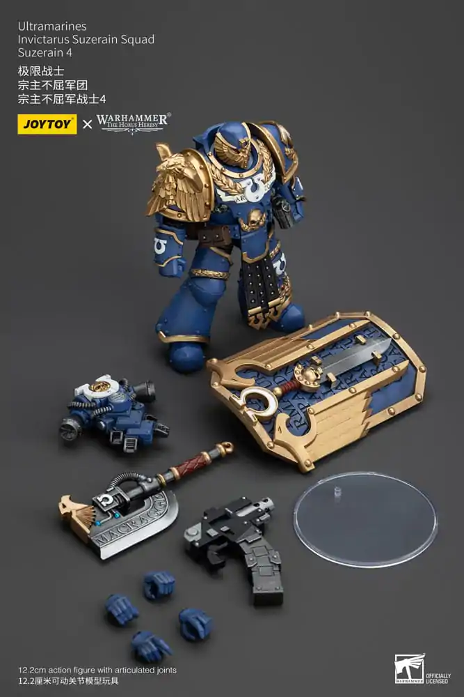 Warhammer The Horus Heresy Akčná figúrka 1/18 Ultramarines Invictarus Suzerain Squad Suzerain 4 12 cm termékfotó