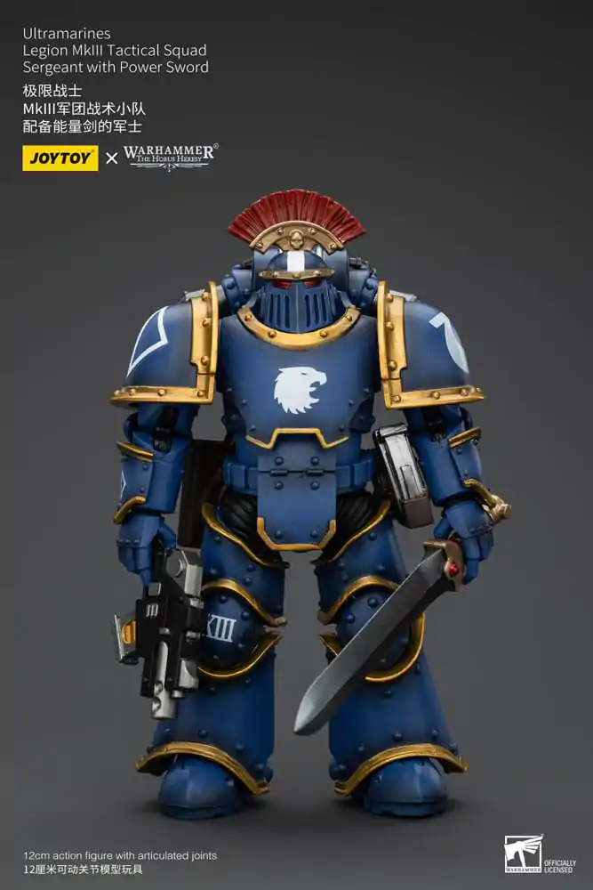 Warhammer The Horus Heresy Akčná figúrka 1/18 Ultramarines Legion MKIII Taktická čata Seržant s energetickým mečom 12 cm termékfotó