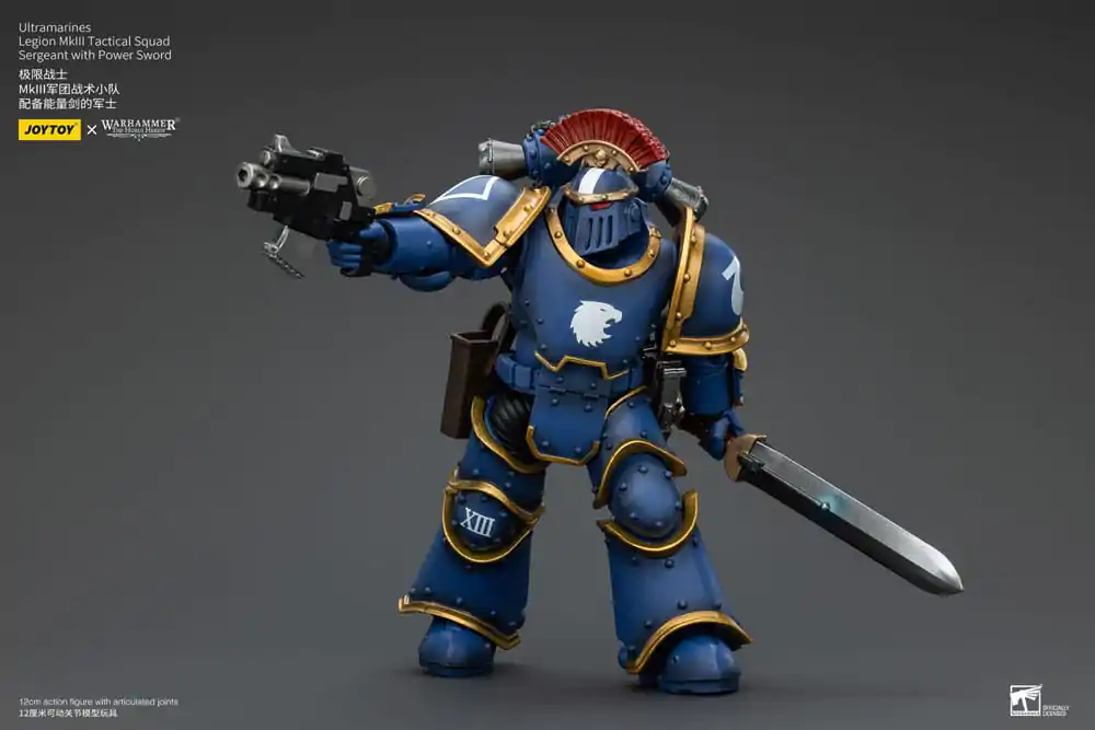 Warhammer The Horus Heresy Akčná figúrka 1/18 Ultramarines Legion MKIII Taktická čata Seržant s energetickým mečom 12 cm termékfotó