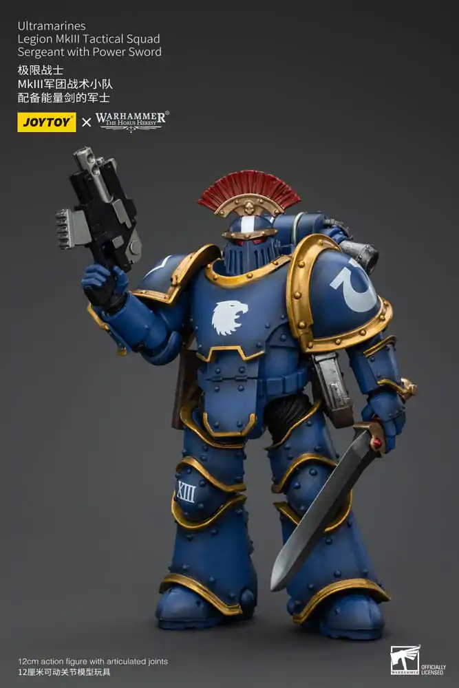 Warhammer The Horus Heresy Akčná figúrka 1/18 Ultramarines Legion MKIII Taktická čata Seržant s energetickým mečom 12 cm termékfotó