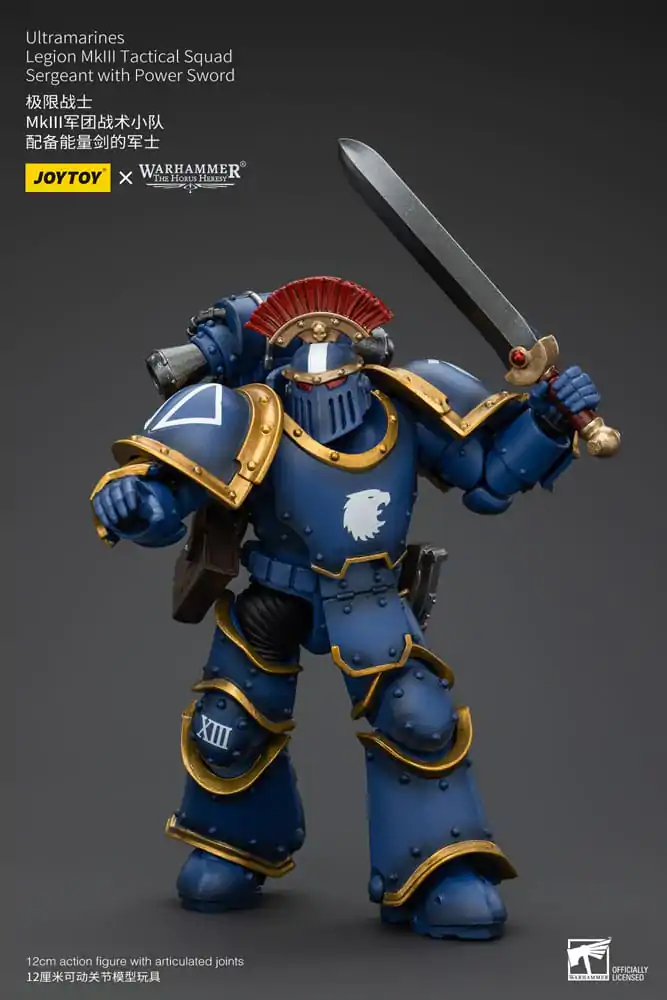 Warhammer The Horus Heresy Akčná figúrka 1/18 Ultramarines Legion MKIII Taktická čata Seržant s energetickým mečom 12 cm termékfotó