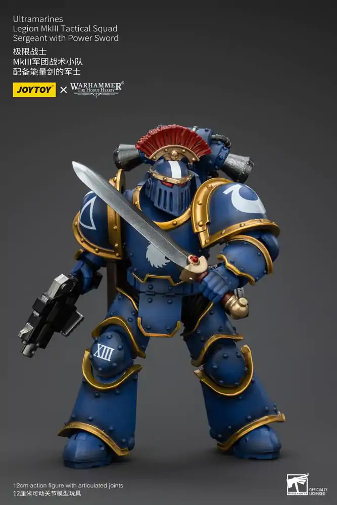 Warhammer The Horus Heresy Akčná figúrka 1/18 Ultramarines Legion MKIII Taktická čata Seržant s energetickým mečom 12 cm termékfotó