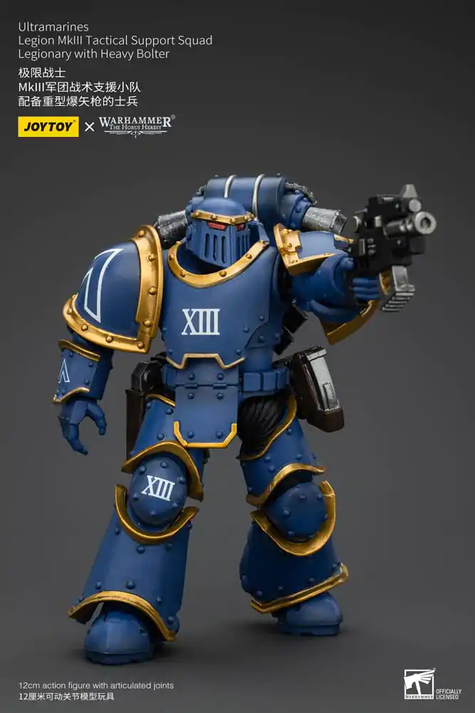 Warhammer The Horus Heresy akčná figúrka 1/18 Ultramarines Legion MKIII Tactical Support Squad Legionary with Heavy Bolter 12 cm termékfotó