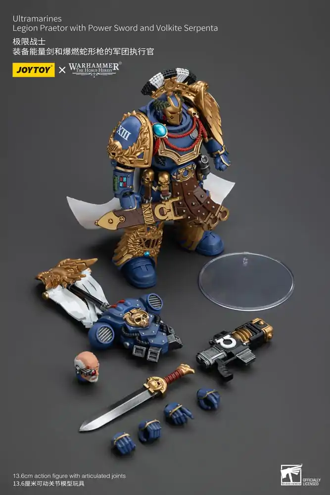 Warhammer The Horus Heresy Akčná figúrka 1/18 Ultramarines Legion Praetor with Power Sword and Volkite Serpenta 12 cm termékfotó