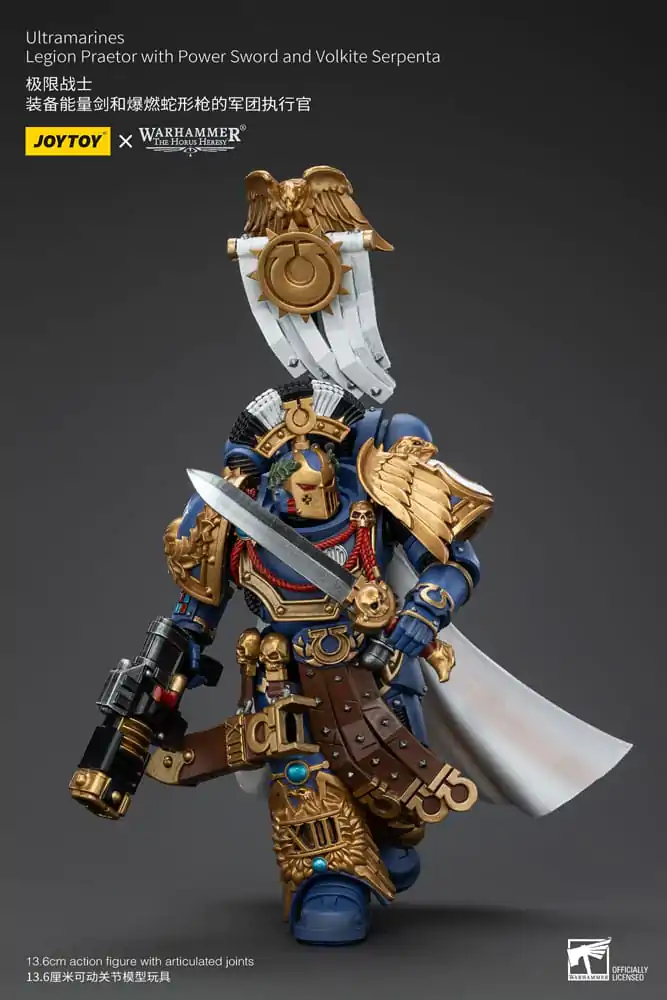 Warhammer The Horus Heresy Akčná figúrka 1/18 Ultramarines Legion Praetor with Power Sword and Volkite Serpenta 12 cm termékfotó