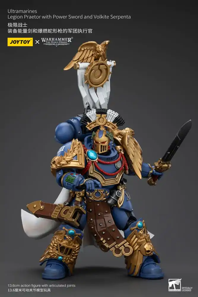 Warhammer The Horus Heresy Akčná figúrka 1/18 Ultramarines Legion Praetor with Power Sword and Volkite Serpenta 12 cm termékfotó