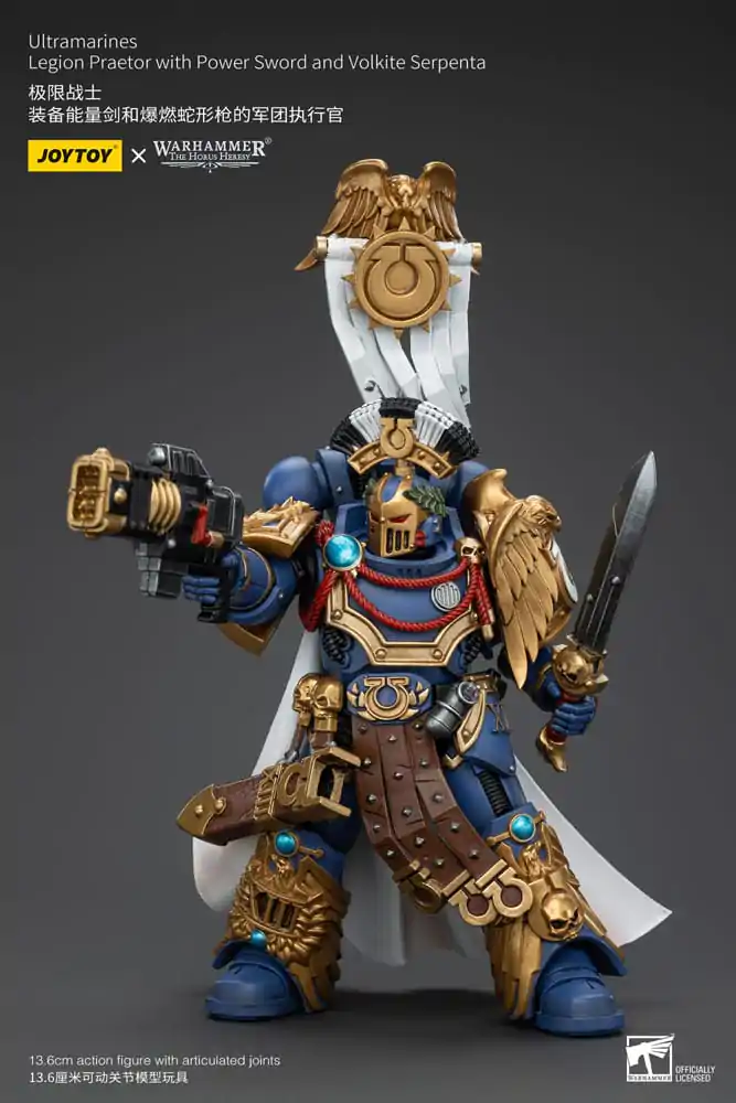 Warhammer The Horus Heresy Akčná figúrka 1/18 Ultramarines Legion Praetor with Power Sword and Volkite Serpenta 12 cm termékfotó