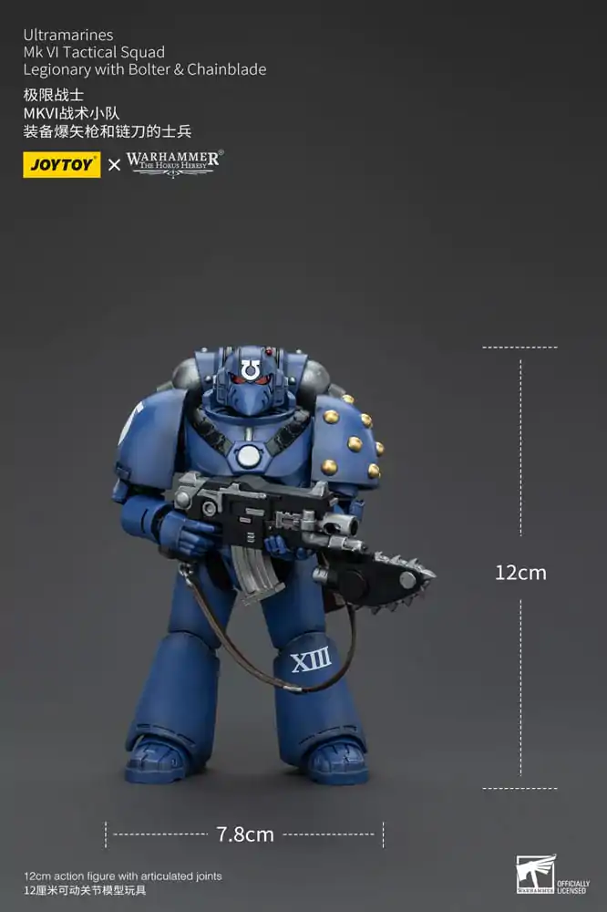 Warhammer The Horus Heresy Akčná figúrka 1/18 Ultramarines MK VI Tactical Squad Legionary with Bolter & Chainblade 12 cm termékfotó