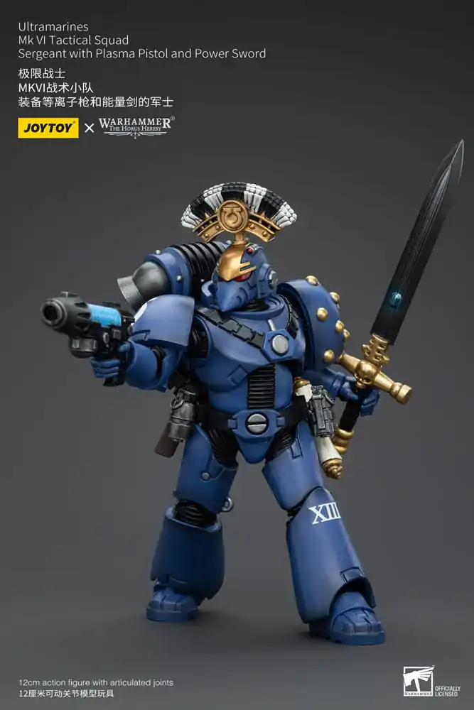 Warhammer The Horus Heresy akčná figúrka 1/18 Ultramarines MK VI Tactical Squad Sergeant s plazmovou pištoľou a karddal 12 cm termékfotó