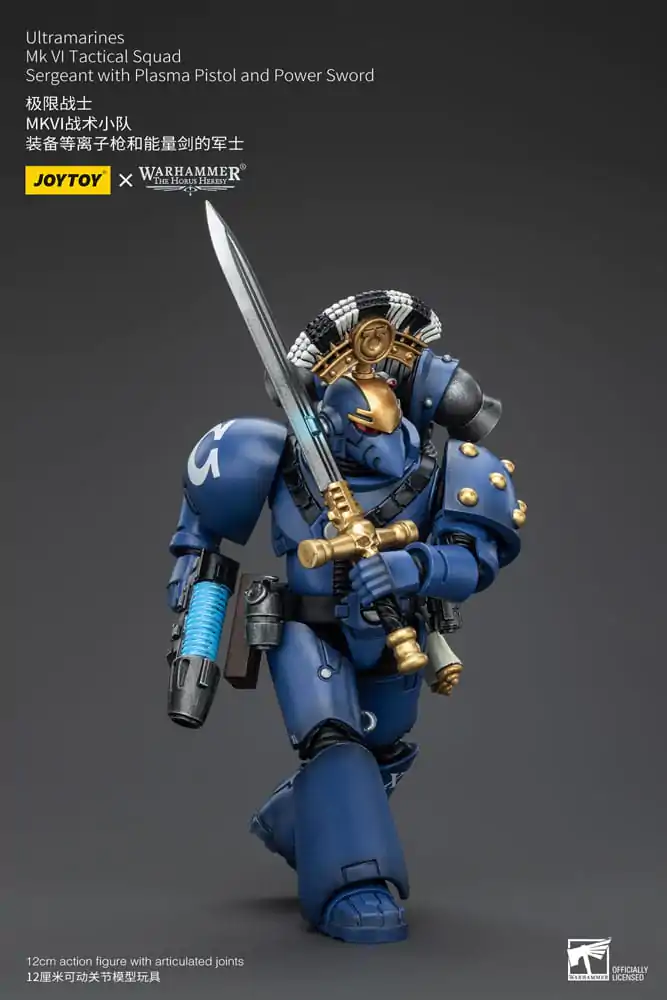 Warhammer The Horus Heresy akčná figúrka 1/18 Ultramarines MK VI Tactical Squad Sergeant s plazmovou pištoľou a karddal 12 cm termékfotó