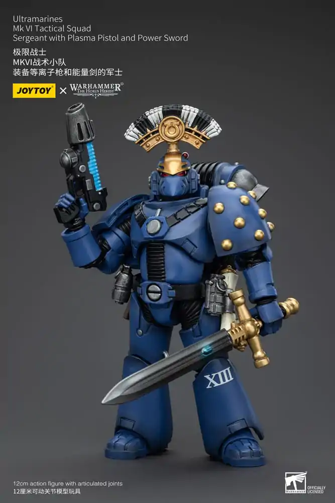 Warhammer The Horus Heresy akčná figúrka 1/18 Ultramarines MK VI Tactical Squad Sergeant s plazmovou pištoľou a karddal 12 cm termékfotó