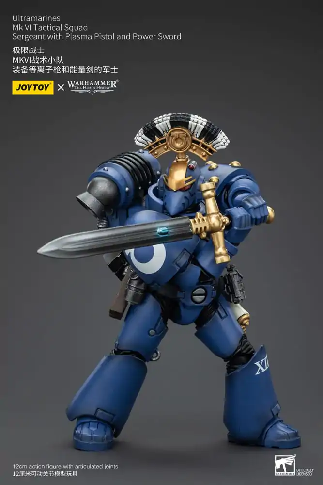 Warhammer The Horus Heresy akčná figúrka 1/18 Ultramarines MK VI Tactical Squad Sergeant s plazmovou pištoľou a karddal 12 cm termékfotó