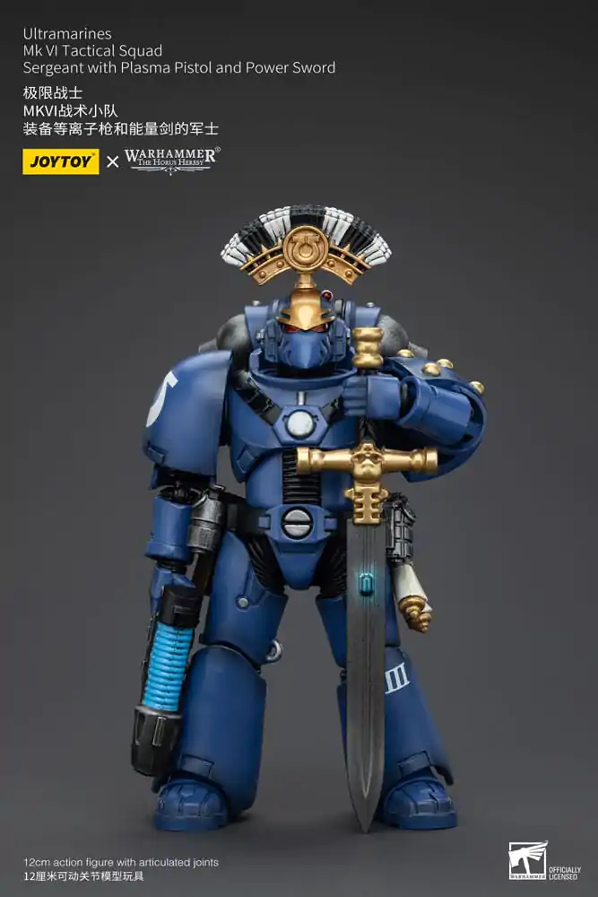 Warhammer The Horus Heresy akčná figúrka 1/18 Ultramarines MK VI Tactical Squad Sergeant s plazmovou pištoľou a karddal 12 cm termékfotó