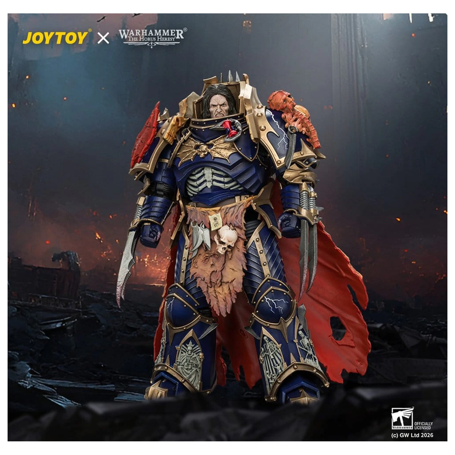 Warhammer The Horus Heresy Action Figure Night Lords Konrad Curze Primarch of the Night Lords Legion 19 cm akčná figúrka produktová fotografia