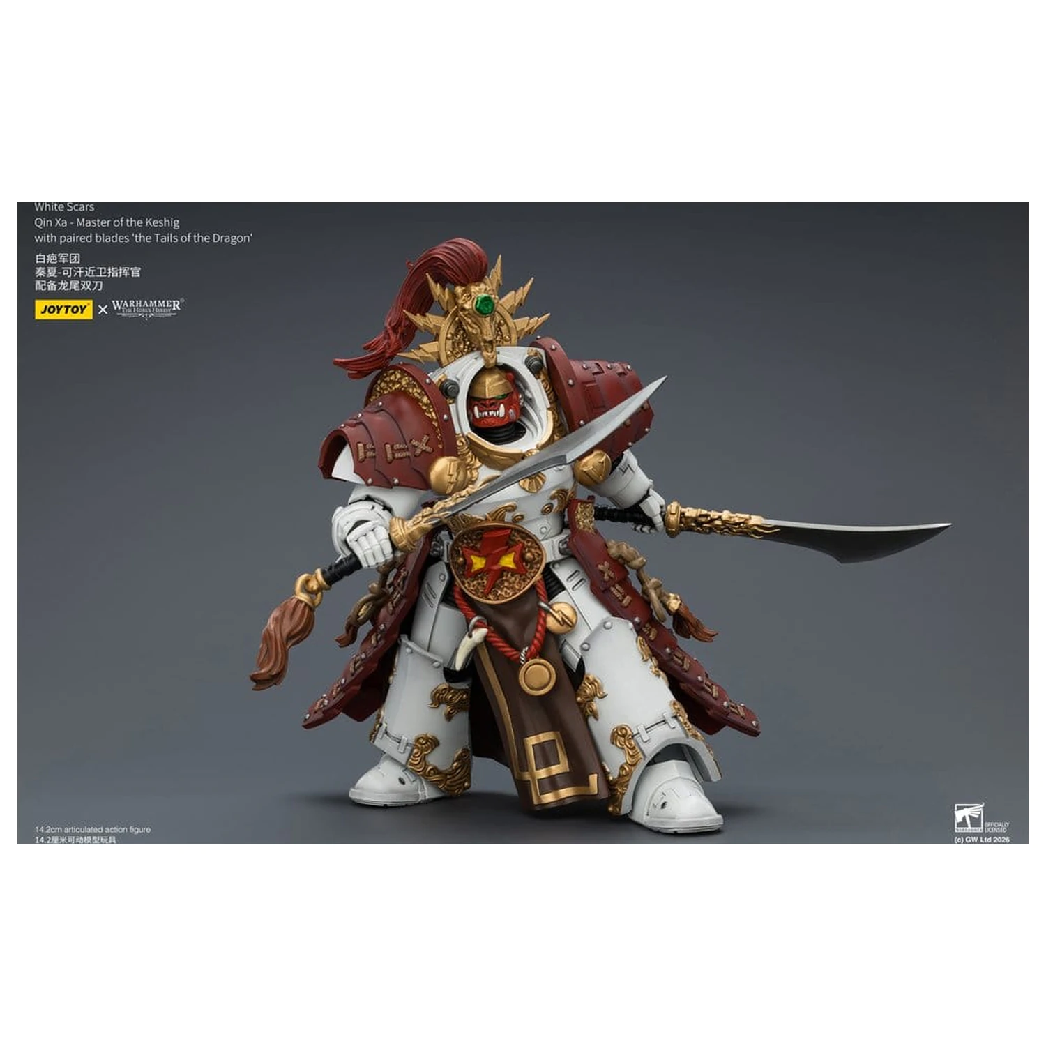 Warhammer The Horus Heresy akčná figúrka White Scars Qin Xa - Master of the Keshig 14 cm produktová fotografia