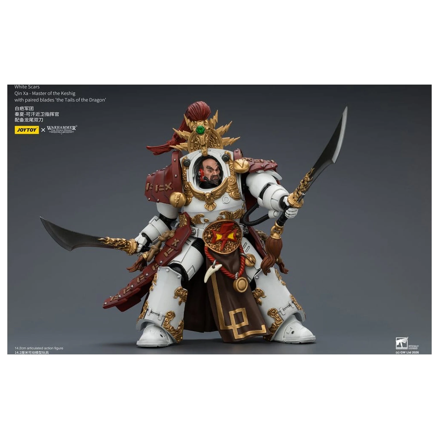 Warhammer The Horus Heresy akčná figúrka White Scars Qin Xa - Master of the Keshig 14 cm produktová fotografia