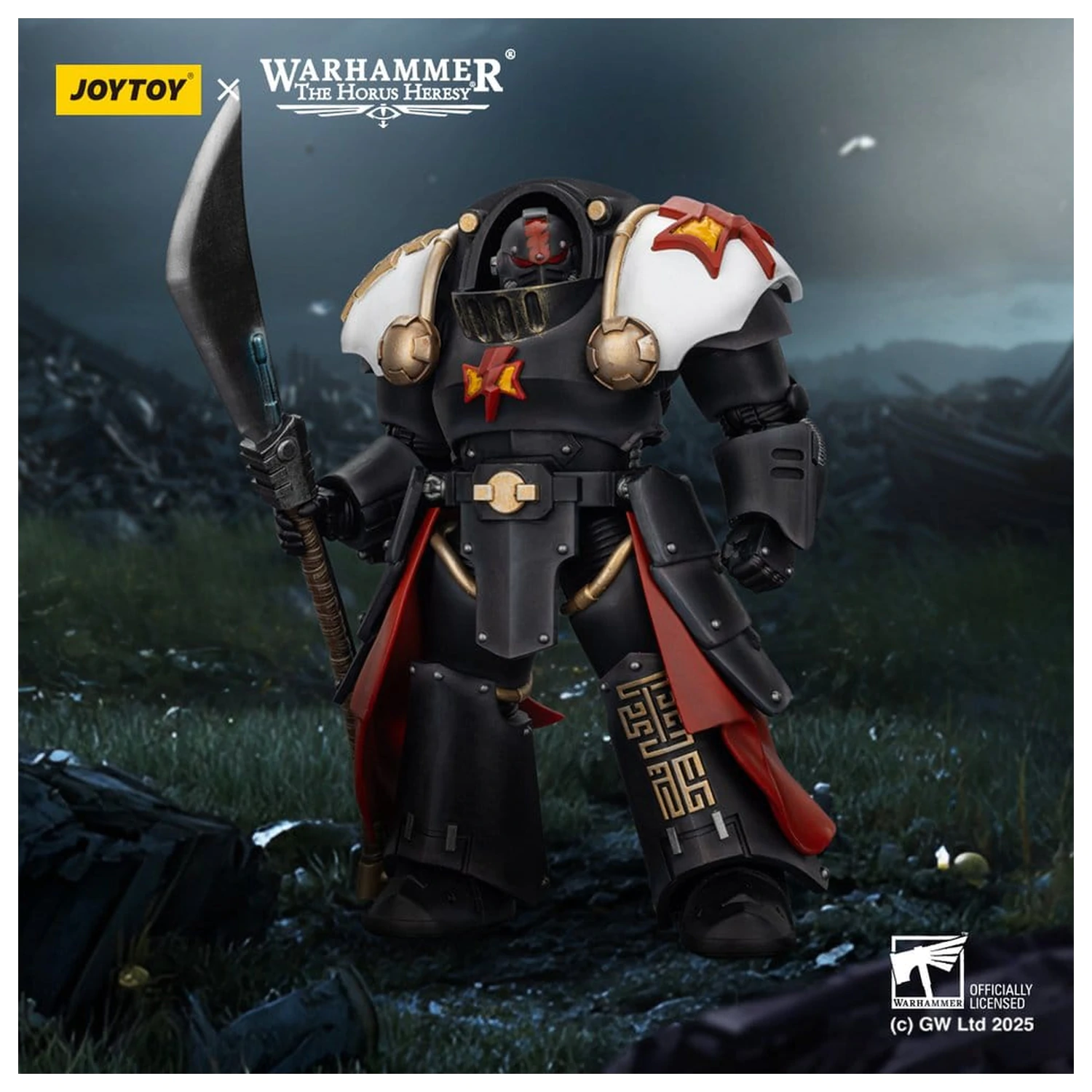 Warhammer The Horus Heresy akčná figúrka White Scars Ebon Keshig Terminator 2 with Power Glaive 13 cm produktová fotografia