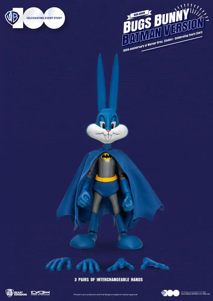 Warner Brothers Dynamic 8ction Heroes akčná figúrka 1/9 100. výročie štúdií Warner Bros. Bugs Bunny Batman Ver. 17 cm termékfotó