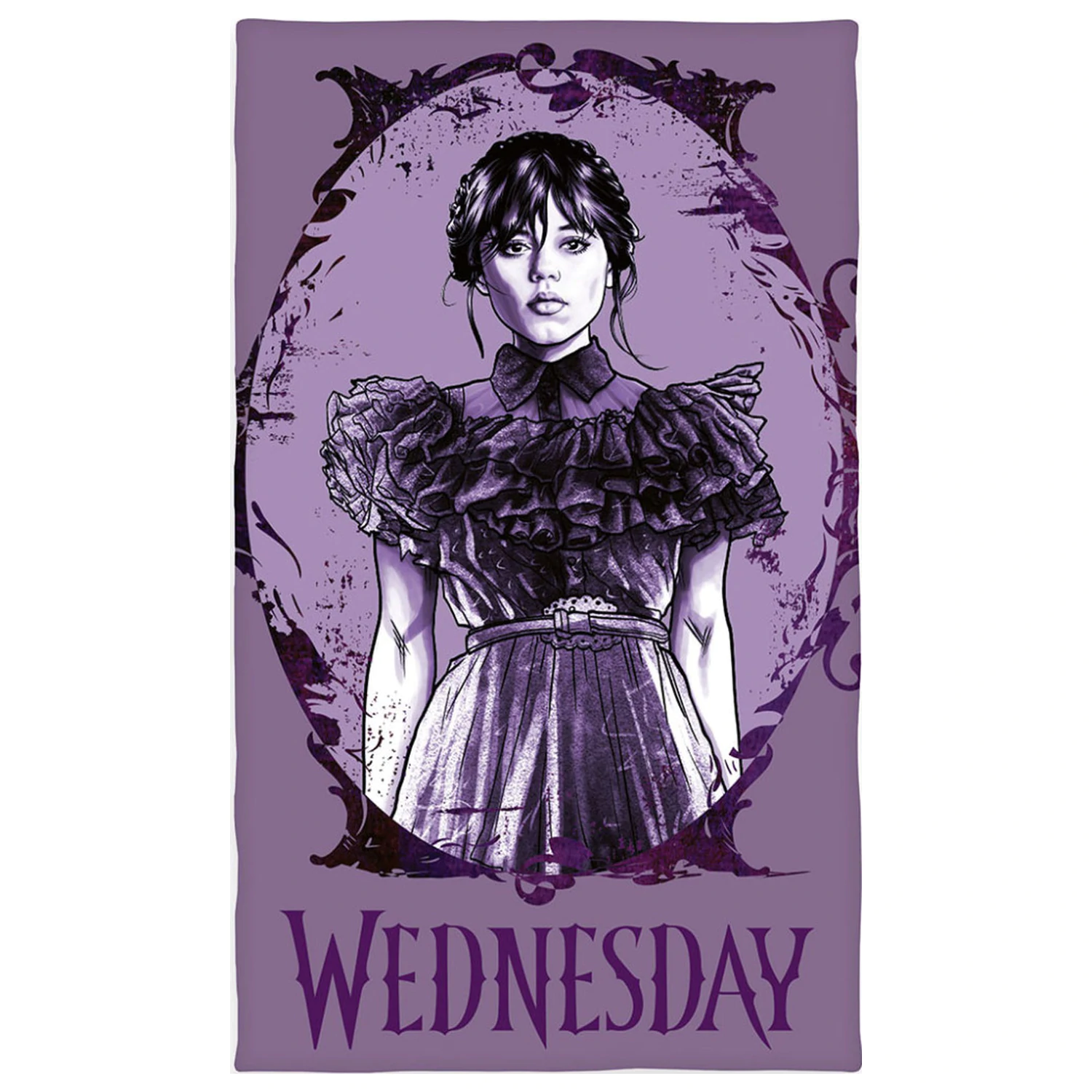 Wednesday Gotický uterák na ruky a tvár produktová fotografia