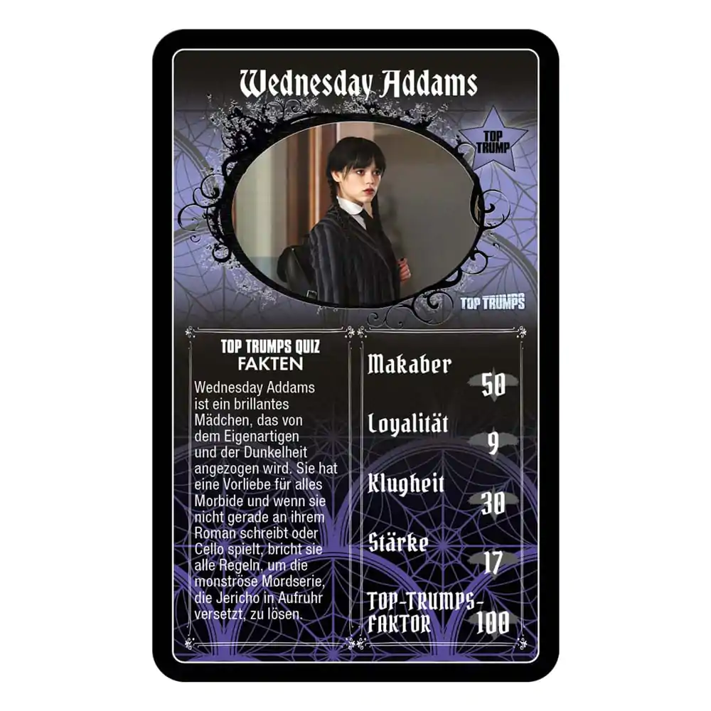 Wednesday Kartová Hra Top Trumps German Version produktová fotografia